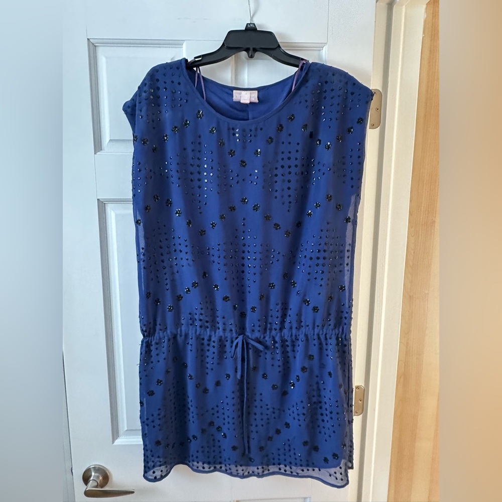 Romeo & Juliet Couture Navy Dress with Black Details